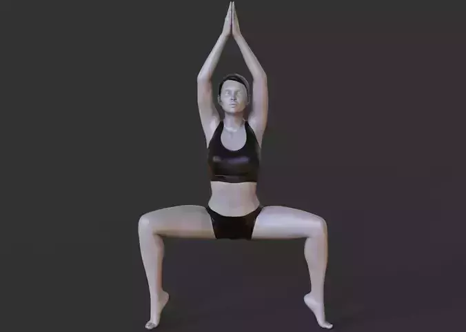 Yoga Pose - Goddess Pose - Utkata Konasana 3D print model
