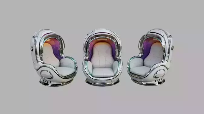 Futuristic Chair Low-poly 3D model Futuristic Chair Low-poly 3D model