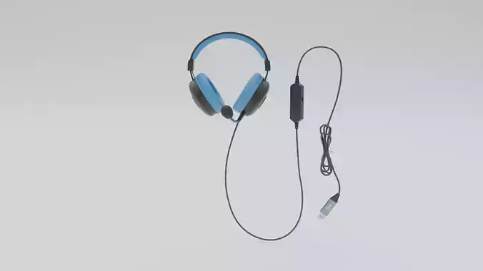 Headphone Low-poly 3D model