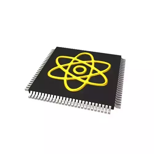 Quantum Chip v1 002 Low-poly 3D model