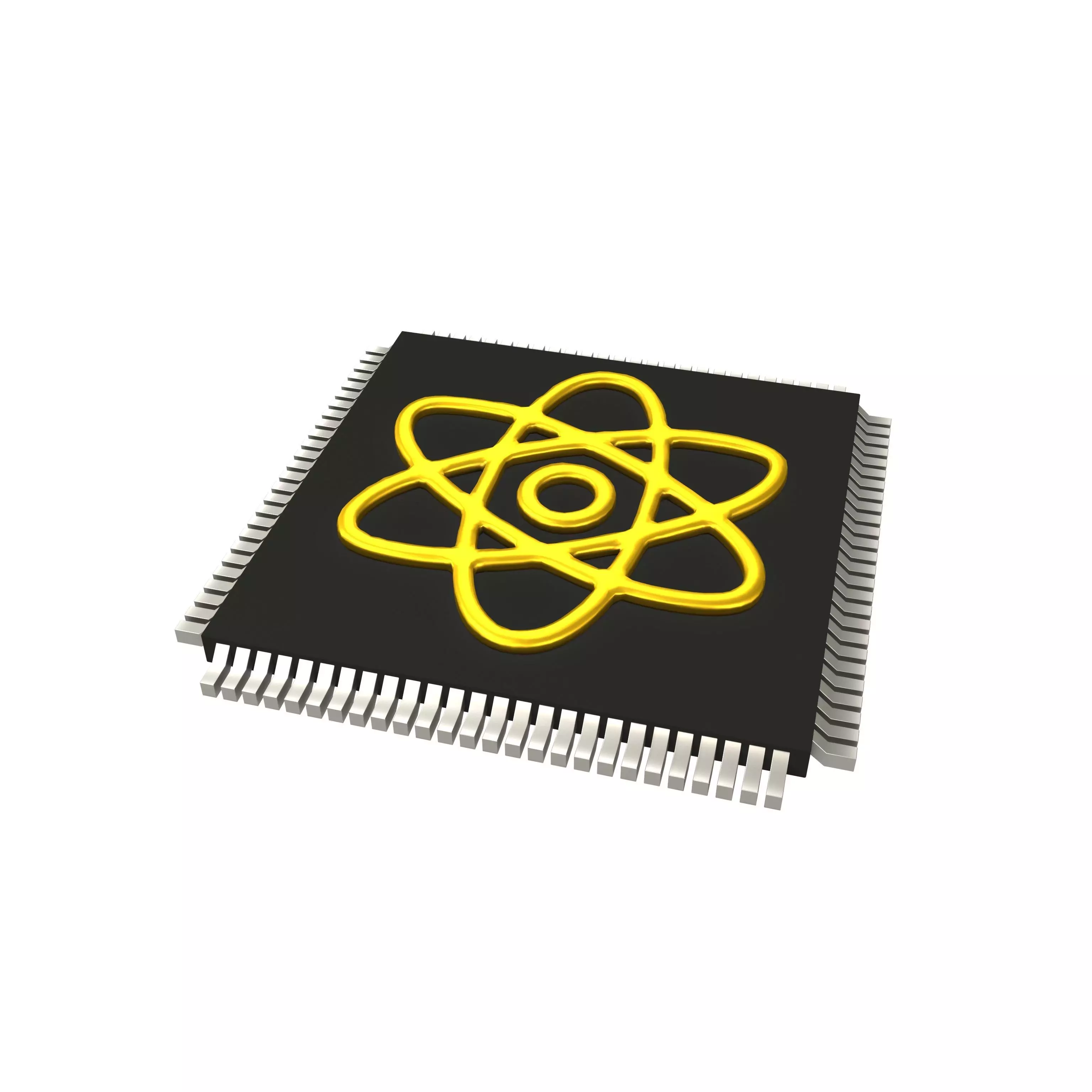 Quantum Chip v1 002 Low-poly 3D model