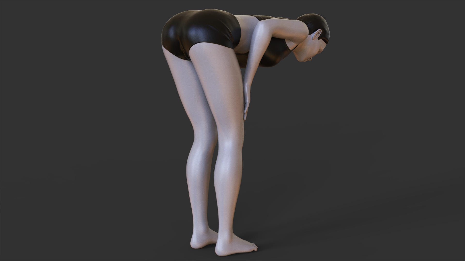 Yoga Pose - Half Lift Pose - Ardha Uttanasana 3D print model_4