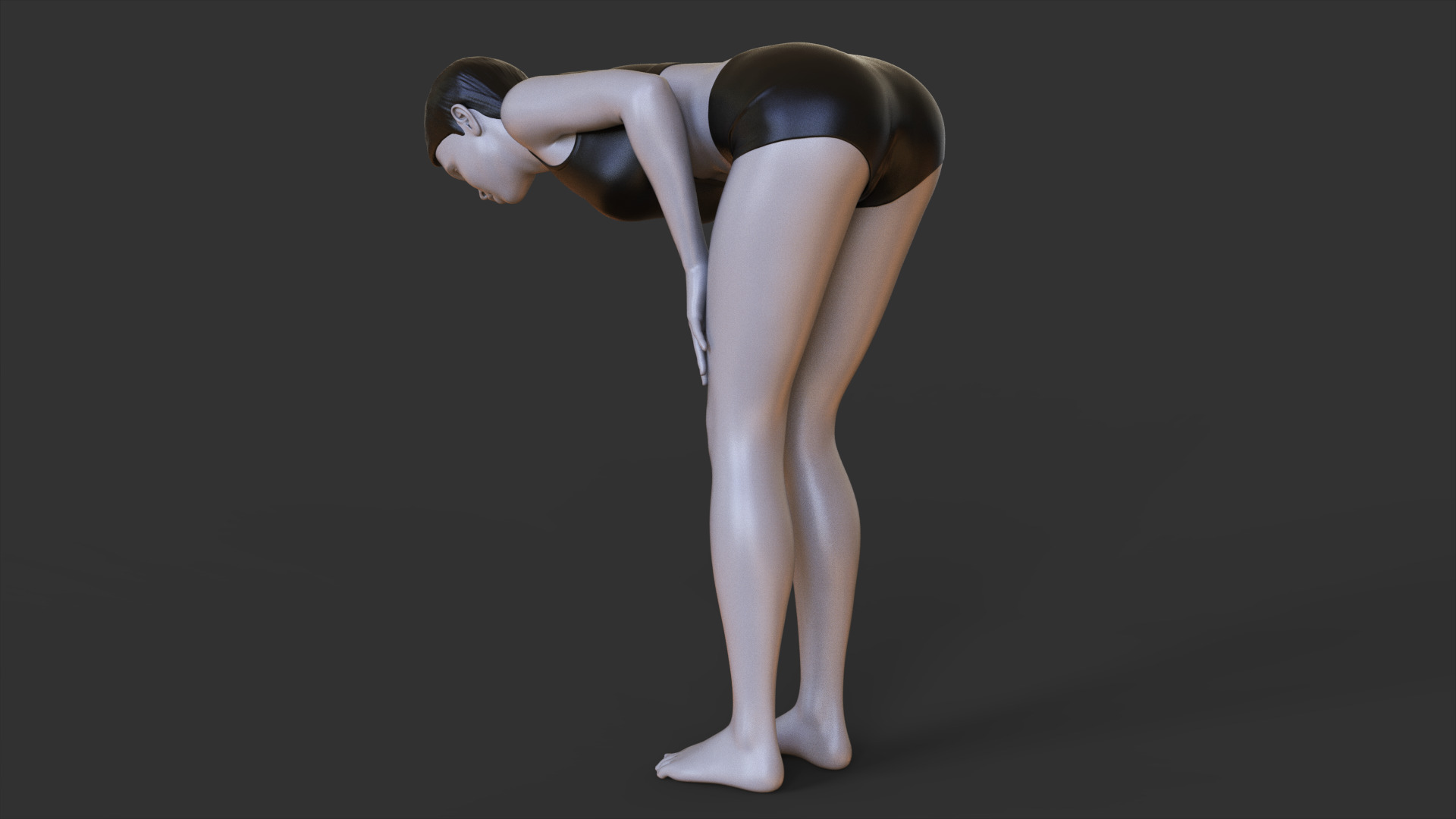 Yoga Pose - Half Lift Pose - Ardha Uttanasana 3D print model_2