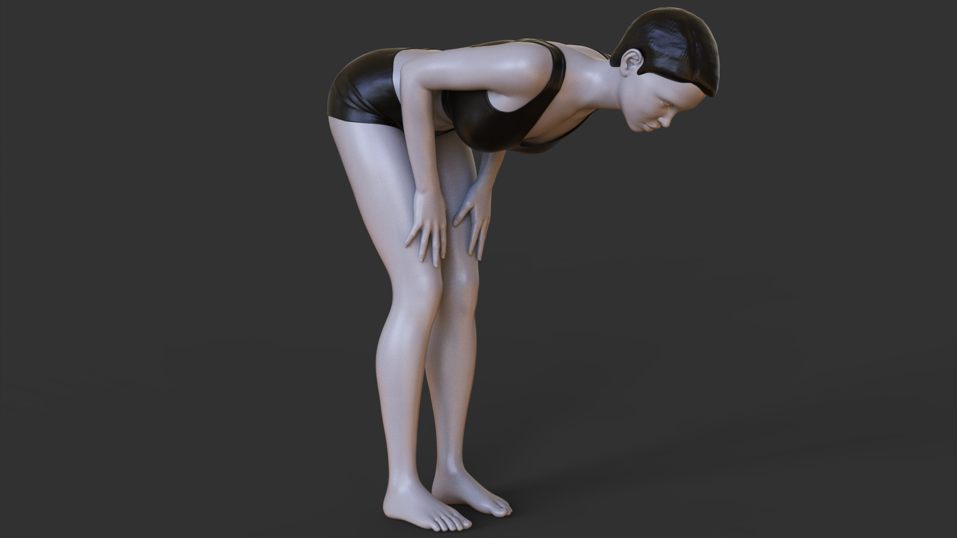 Yoga Pose - Half Lift Pose - Ardha Uttanasana 3D print model_6