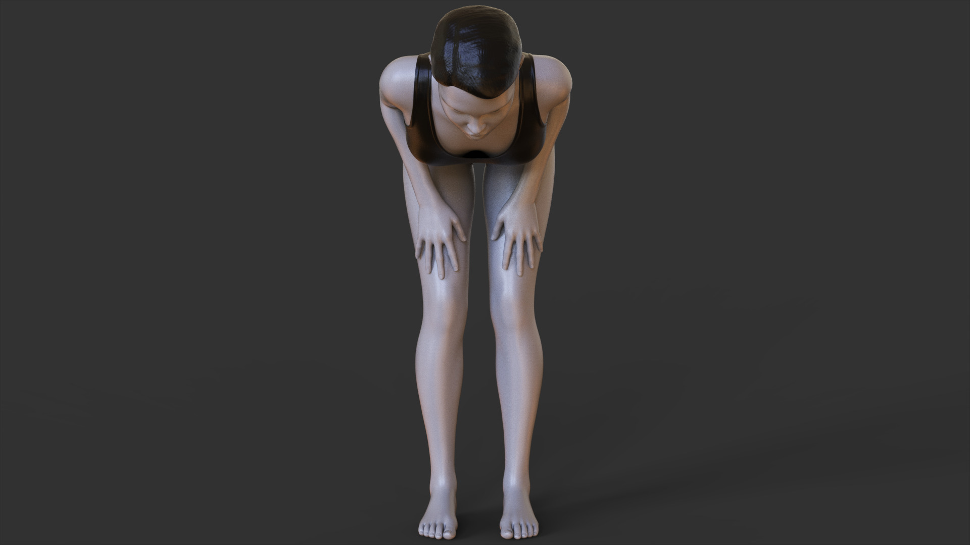 Yoga Pose - Half Lift Pose - Ardha Uttanasana 3D print model_7