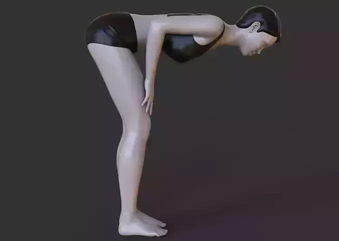 Yoga Pose - Half Lift Pose - Ardha Uttanasana 3D print model