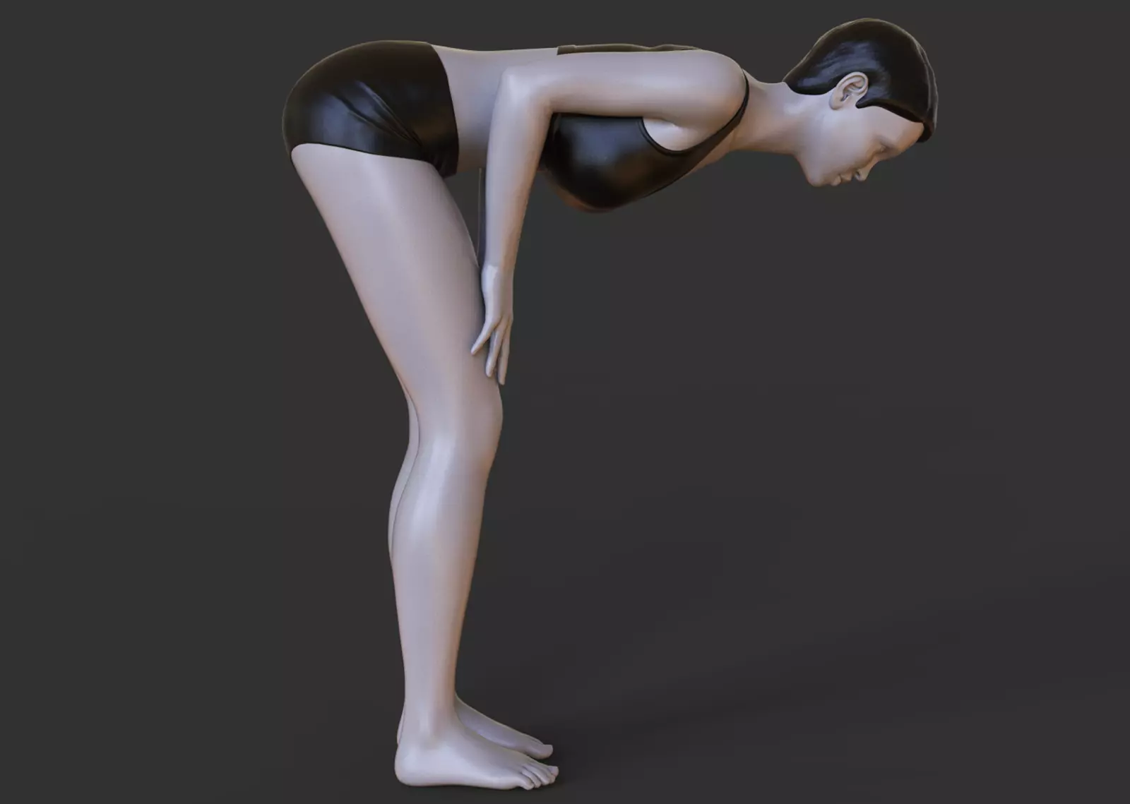 Yoga Pose - Half Lift Pose - Ardha Uttanasana 3D print model_0