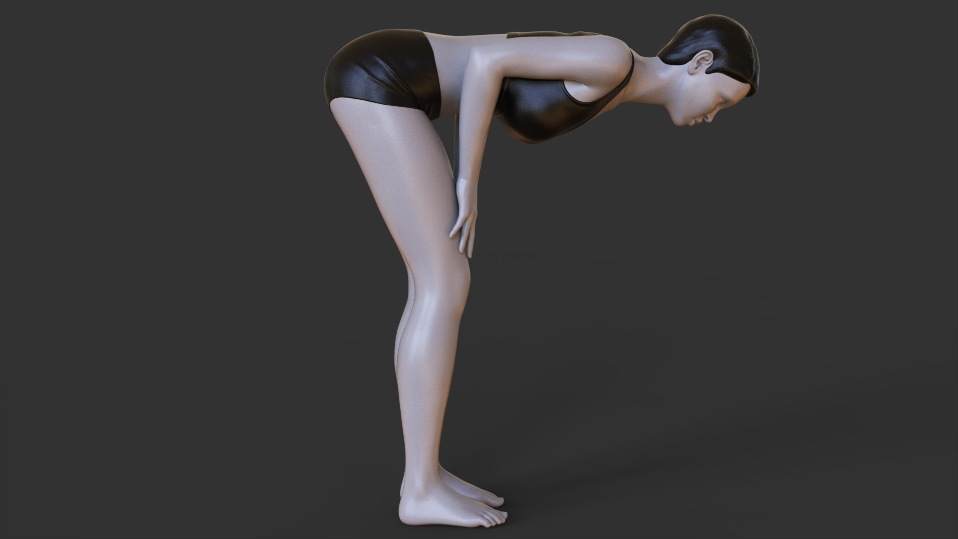 Yoga Pose - Half Lift Pose - Ardha Uttanasana 3D print model_5
