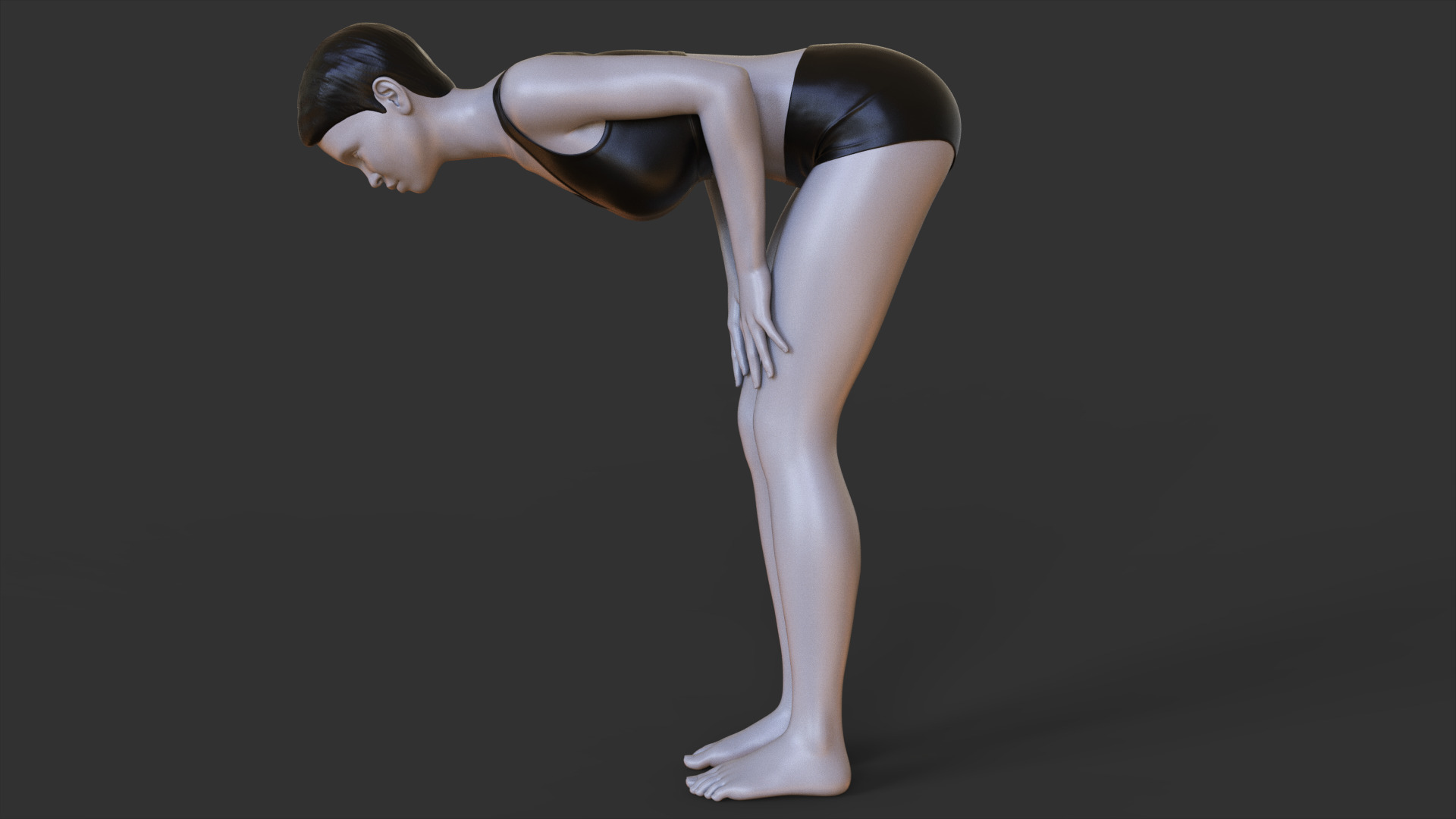 Yoga Pose - Half Lift Pose - Ardha Uttanasana 3D print model_9