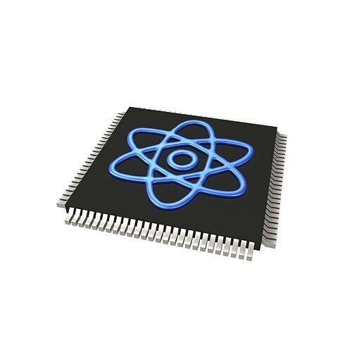 Quantum Chip v1 003 Low-poly 3D model