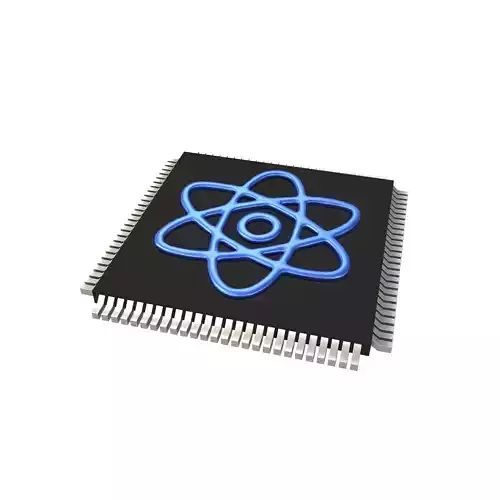 Quantum Chip v1 003 Low-poly 3D model