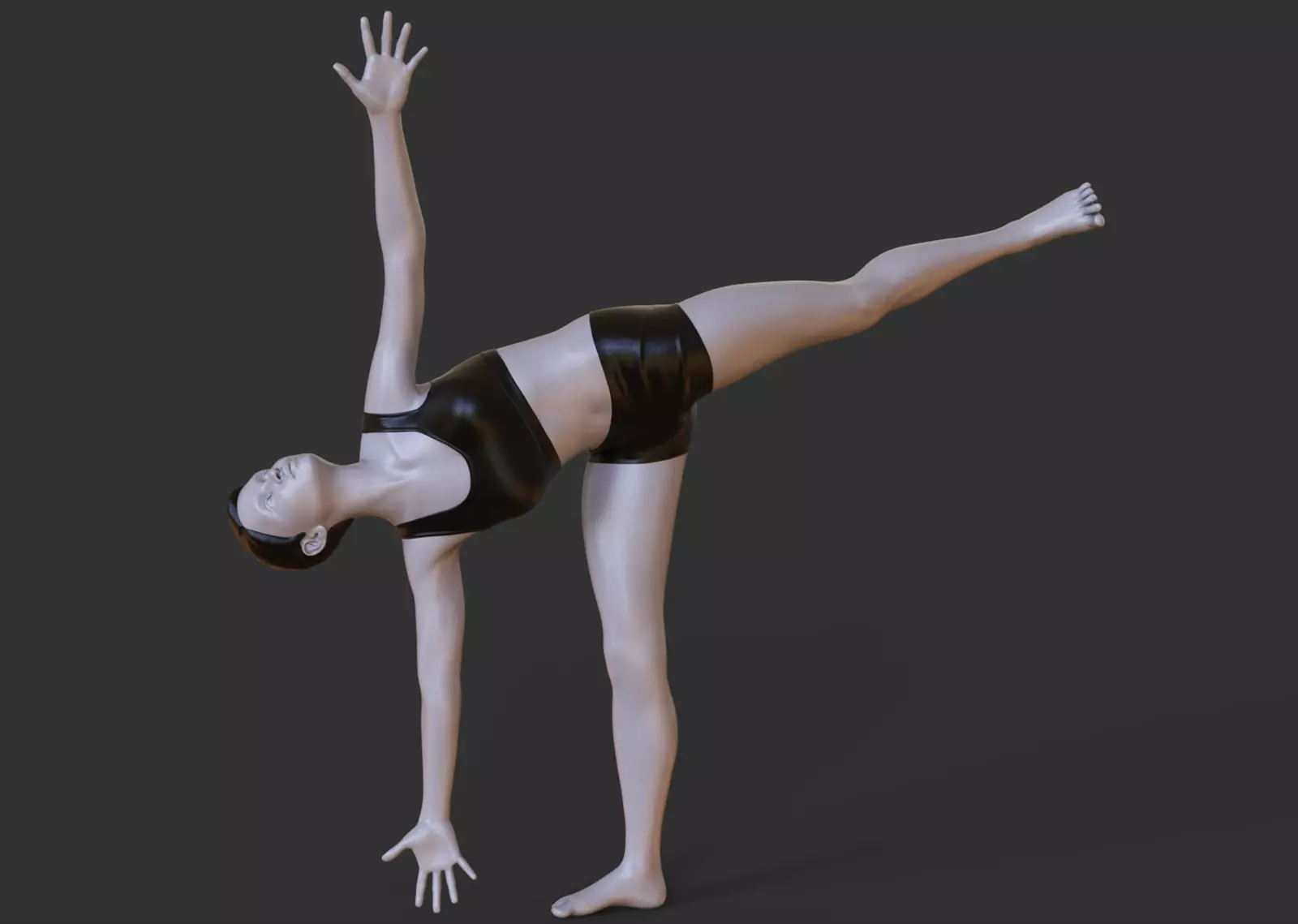 Yoga Pose - Half Moon pose - Ardha chandrasana 3D print model