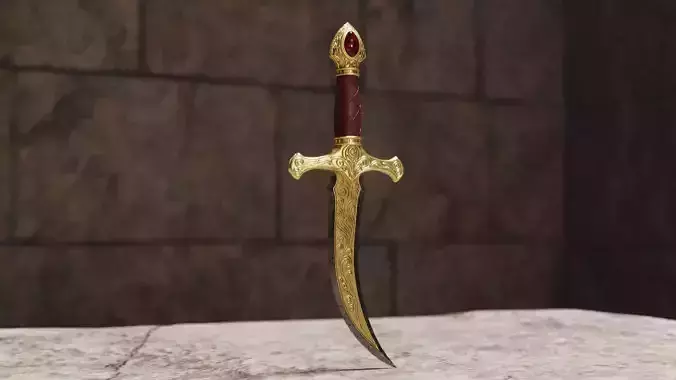 Realistic Game Ready Dagger Set 01