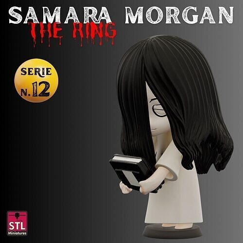 STL File Samara The Ring Chibi Style 3D print model