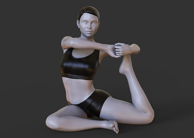 Yoga Pose - King Pigeon Pose 3D print model