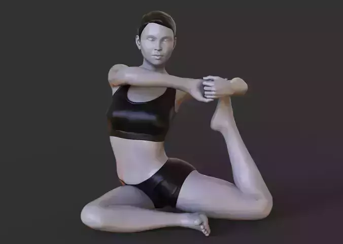 Yoga Pose - King Pigeon Pose 3D print model