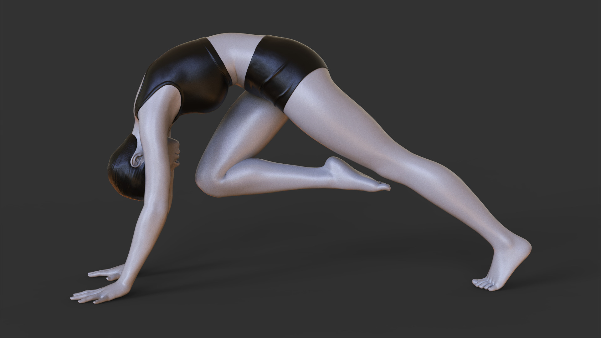 Yoga Pose - Knee to Nose - Adho Mukha Svanasana 3D print model_1