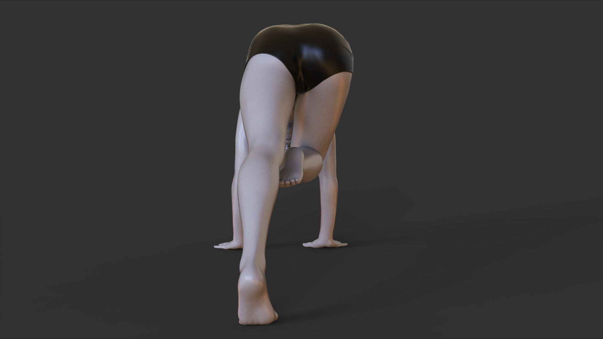 Yoga Pose - Knee to Nose - Adho Mukha Svanasana 3D print model_3