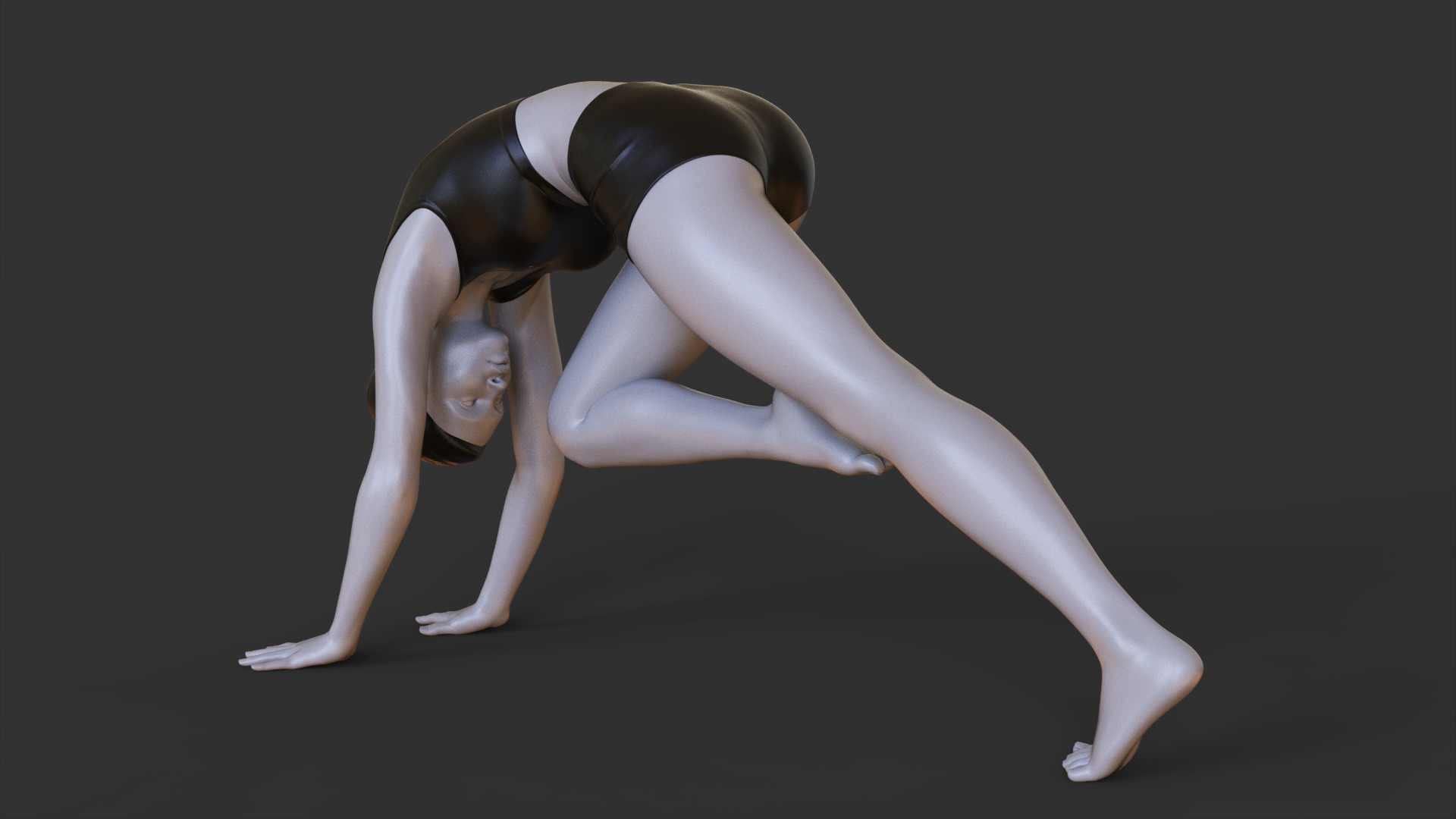 Yoga Pose - Knee to Nose - Adho Mukha Svanasana 3D print model_2