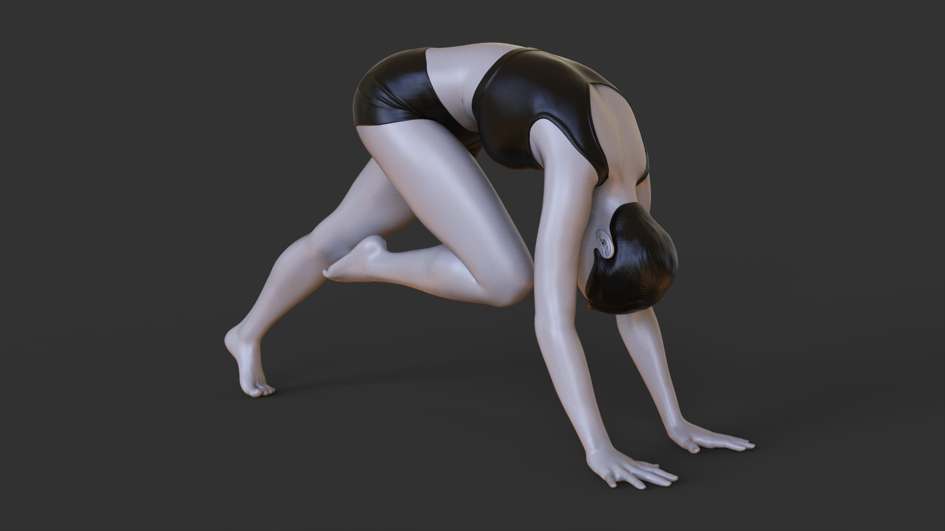 Yoga Pose - Knee to Nose - Adho Mukha Svanasana 3D print model_6