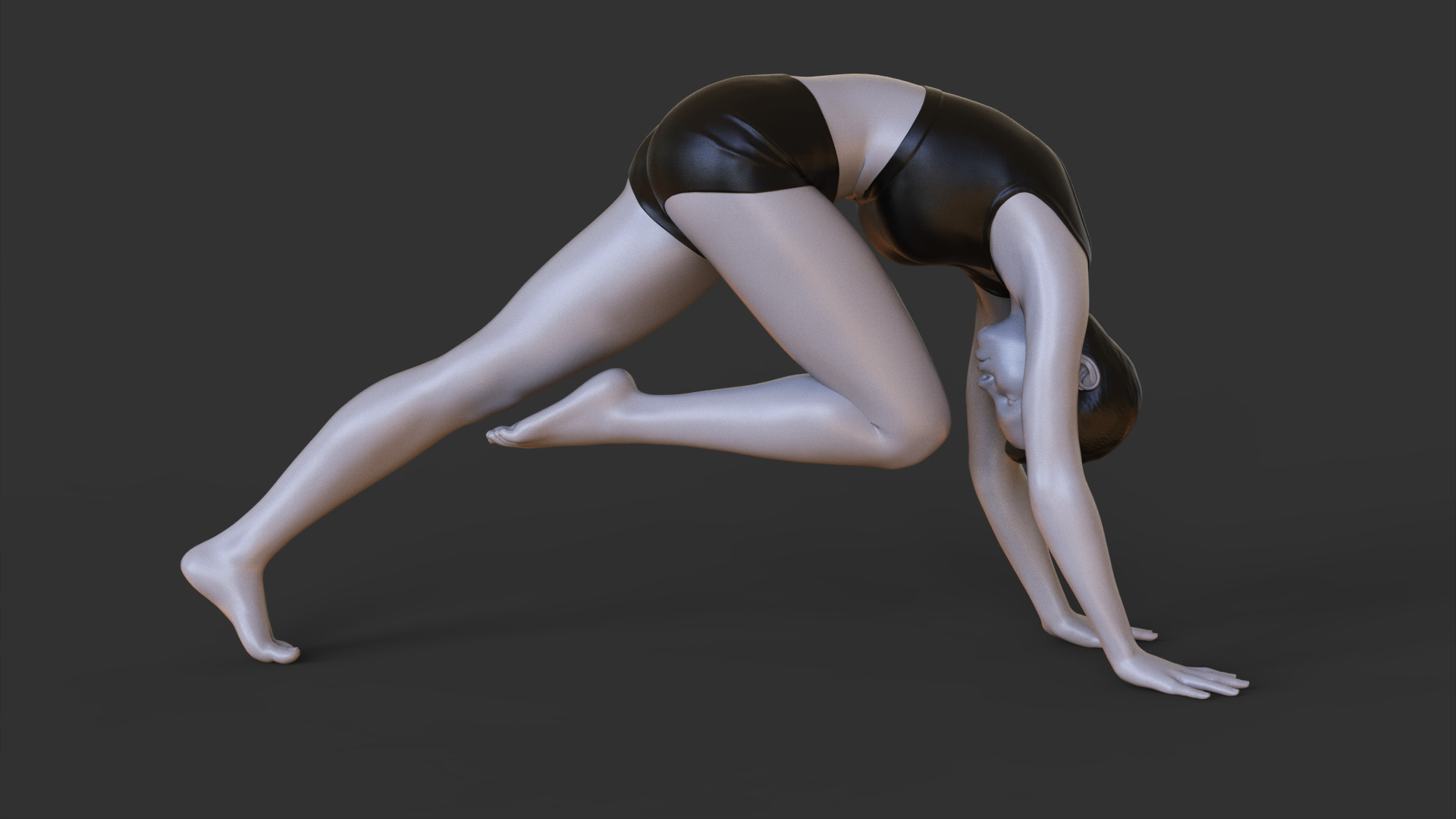 Yoga Pose - Knee to Nose - Adho Mukha Svanasana 3D print model_5
