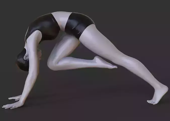 Yoga Pose - Knee to Nose - Adho Mukha Svanasana 3D print model