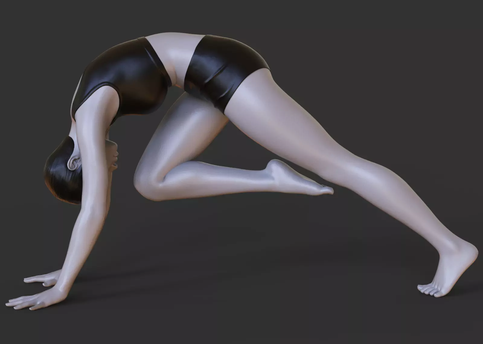 Yoga Pose - Knee to Nose - Adho Mukha Svanasana 3D print model_0