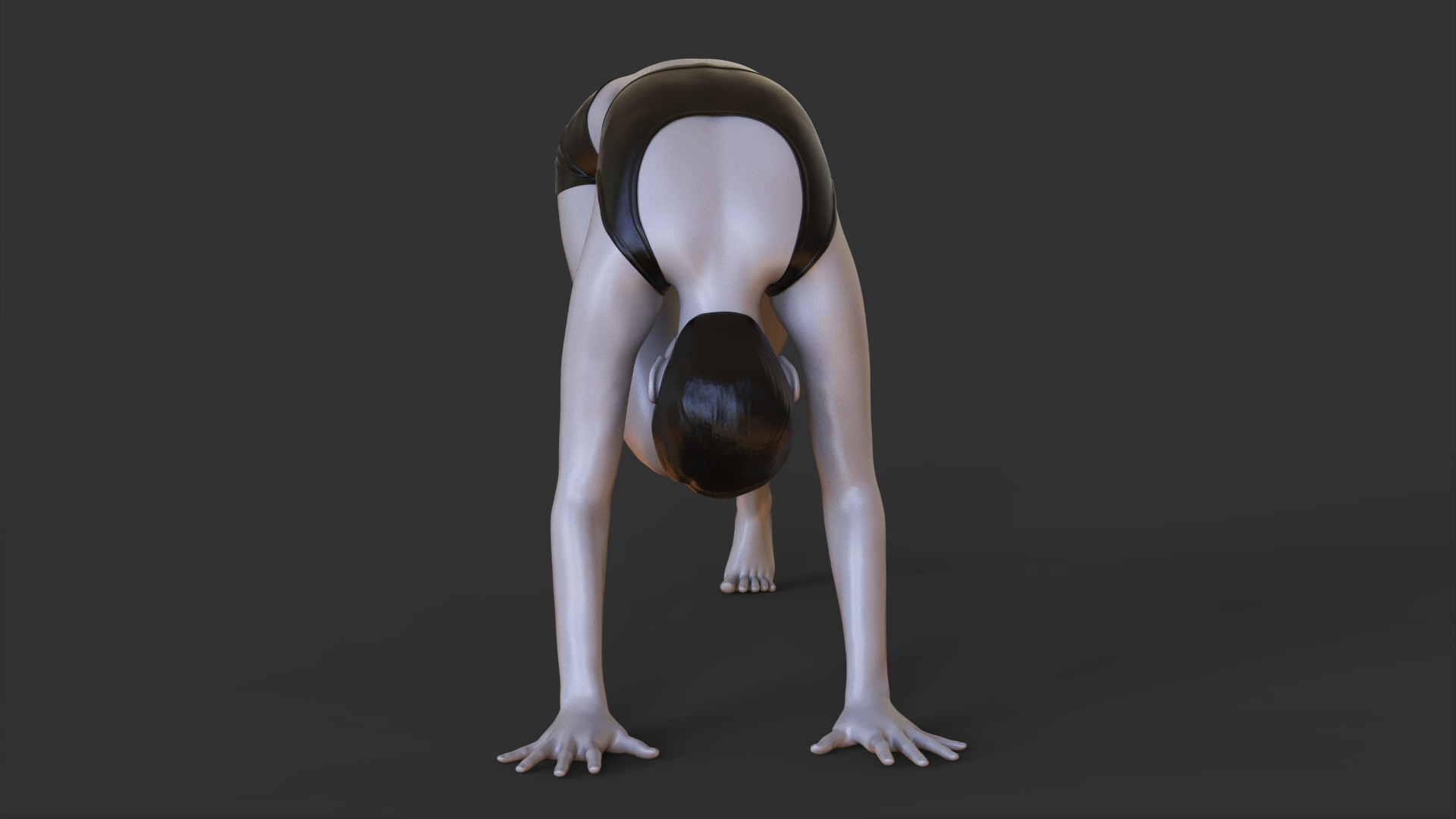 Yoga Pose - Knee to Nose - Adho Mukha Svanasana 3D print model_7