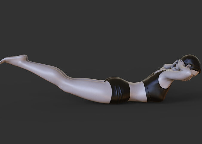 Yoga Pose - Locust Pose - Salabhasana 3D print model