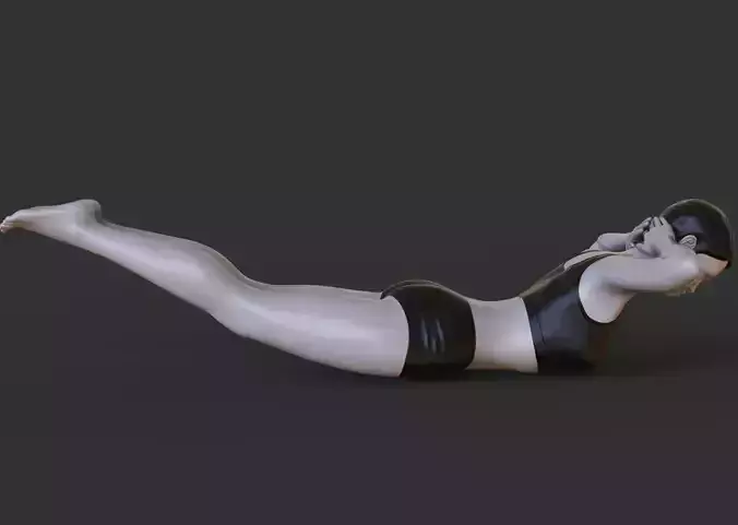 Yoga Pose - Locust Pose - Salabhasana 3D print model