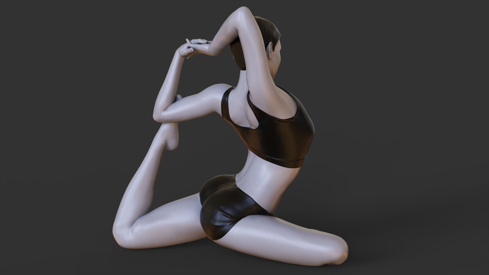Yoga Pose - Mermaid Pose 3D print model_6
