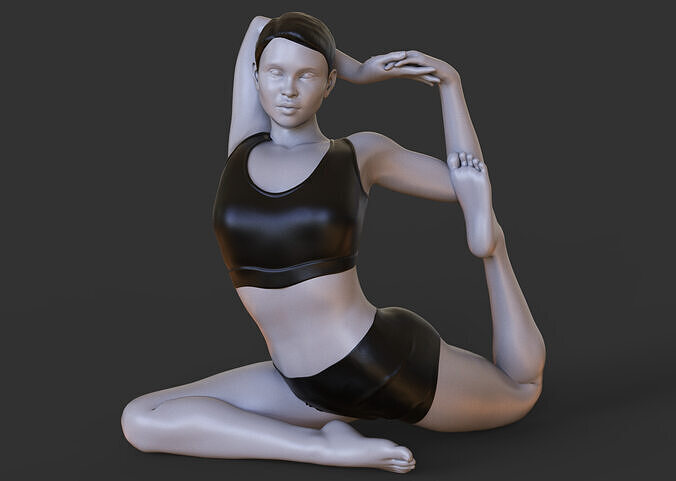 Yoga Pose - Mermaid Pose 3D print model