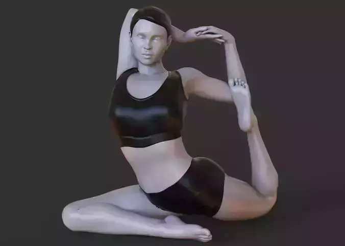 Yoga Pose - Mermaid Pose 3D print model