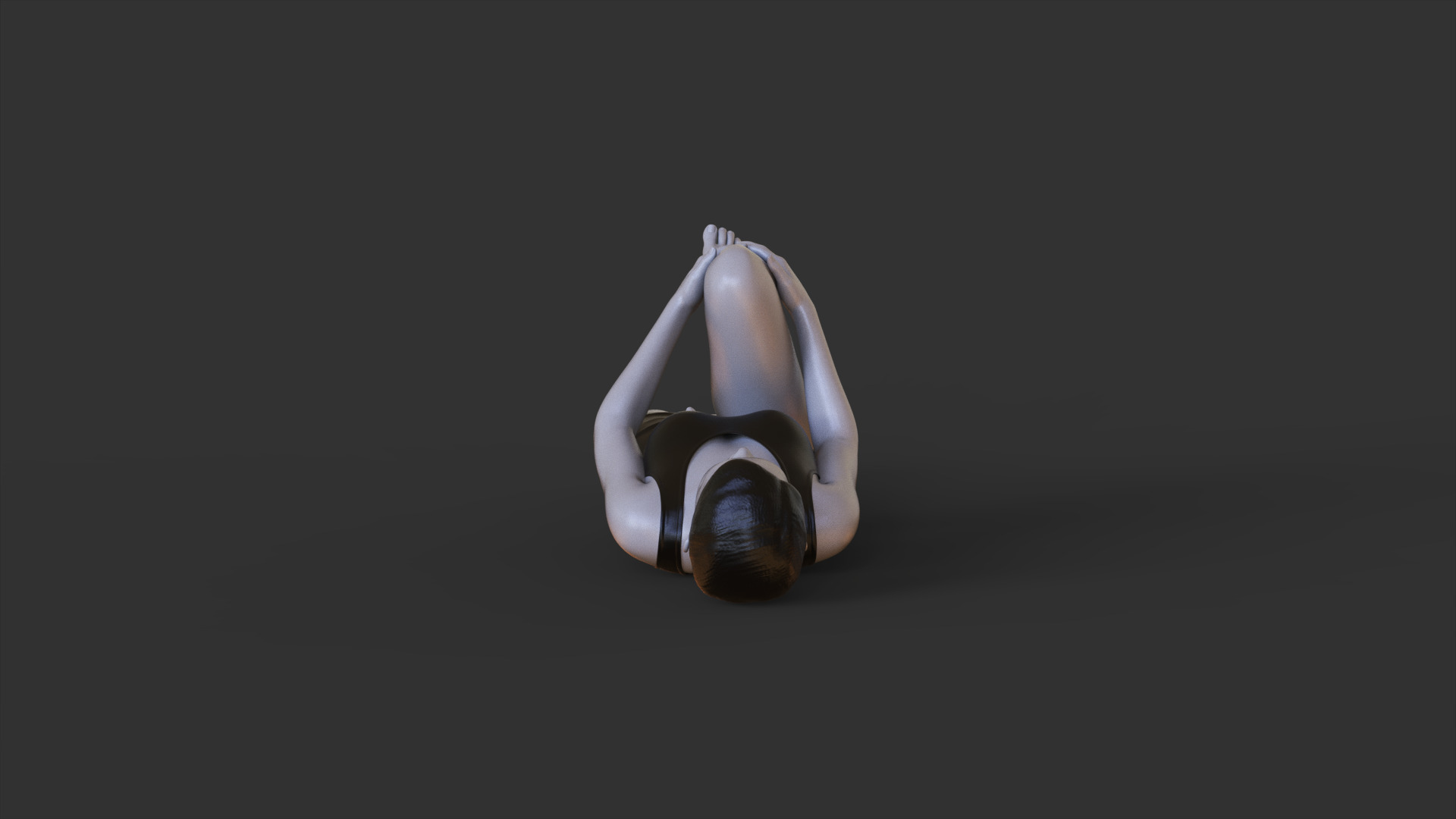 Yoga Pose - One legged wind removing pose - Pavana Muktasana 3D print model_3