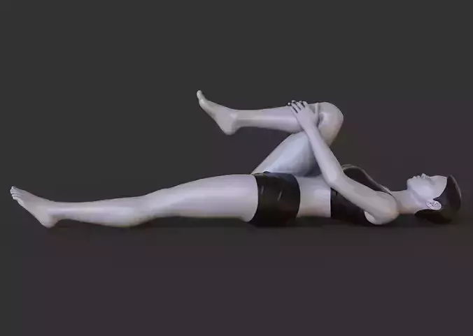 Yoga Pose - One legged wind removing pose - Pavana Muktasana