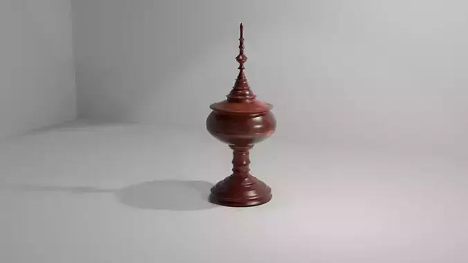 Traditional Burmese Hsun Ok FBX 3D Model  Ornamental Wooden  3D model