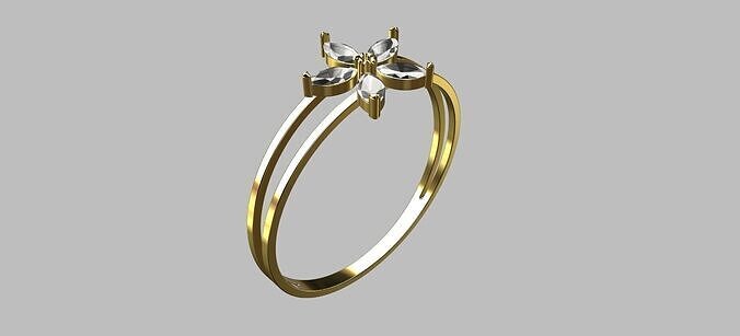 Navetes Star Ring 3D print model
