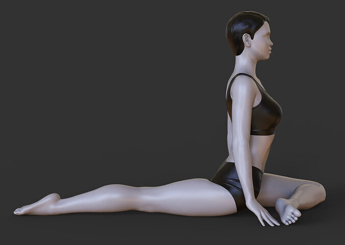 Yoga Pose - Pigeon Pose - Kapotasana 3D print model