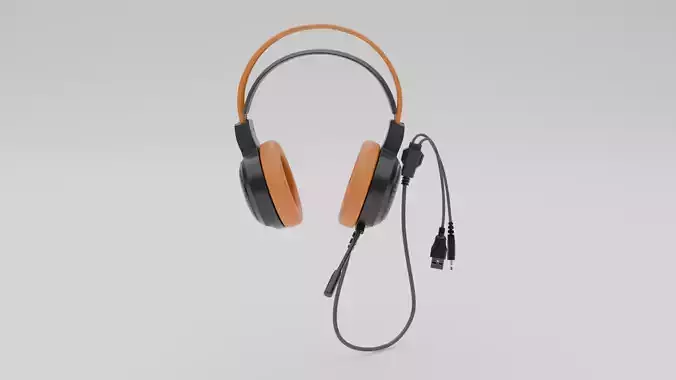 Headphone Low-poly 3D model