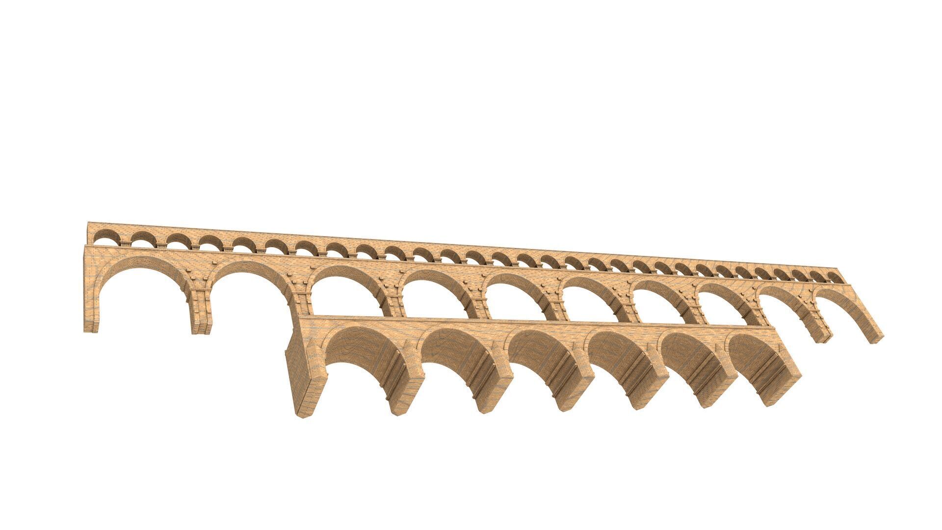 Pont Du Gard Bridge  3D model_5