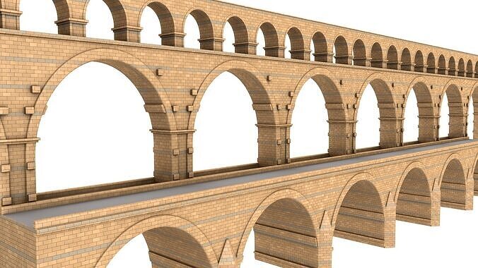 Pont Du Gard Bridge  3D model
