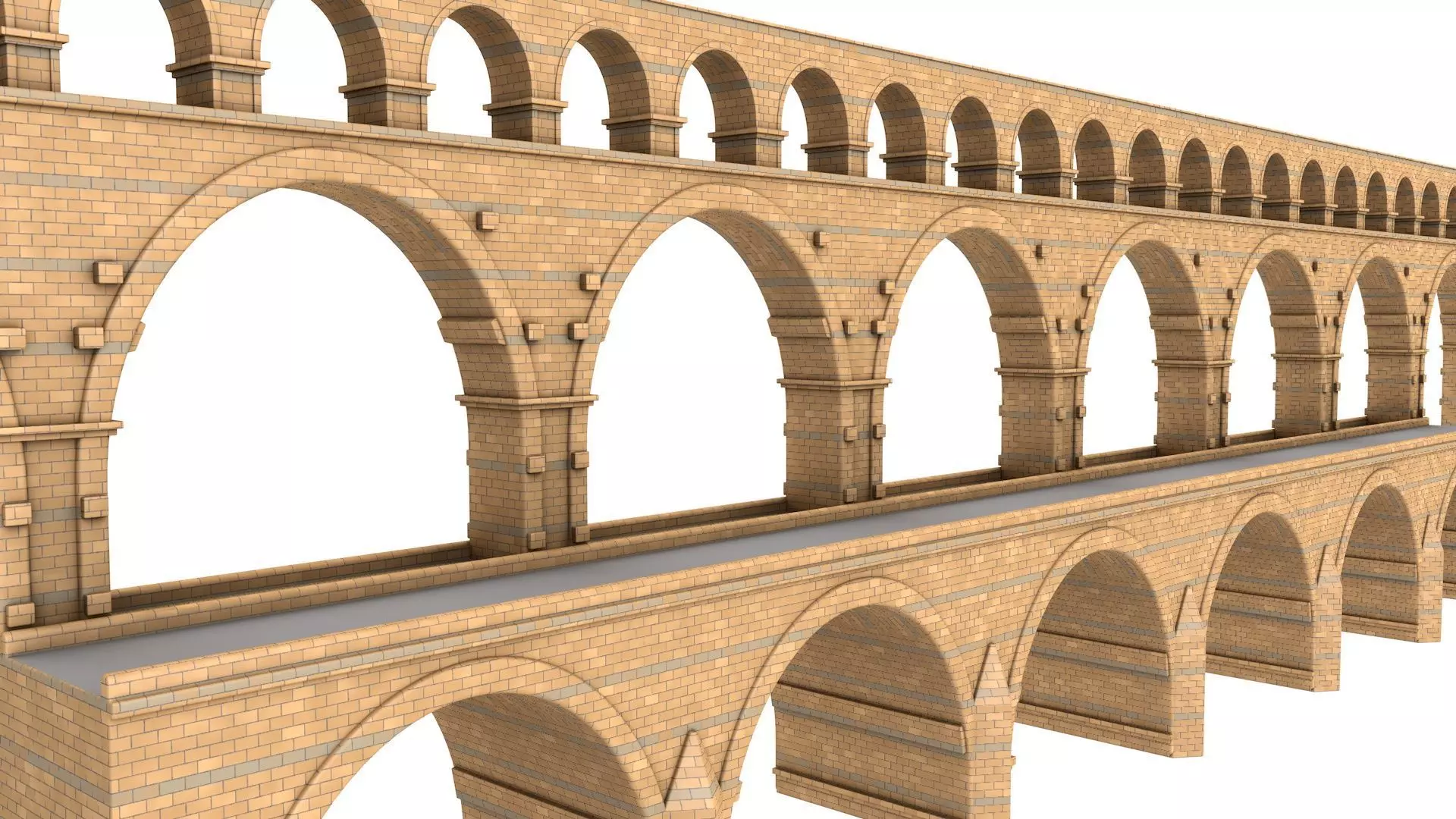 Pont Du Gard Bridge  3D model_0