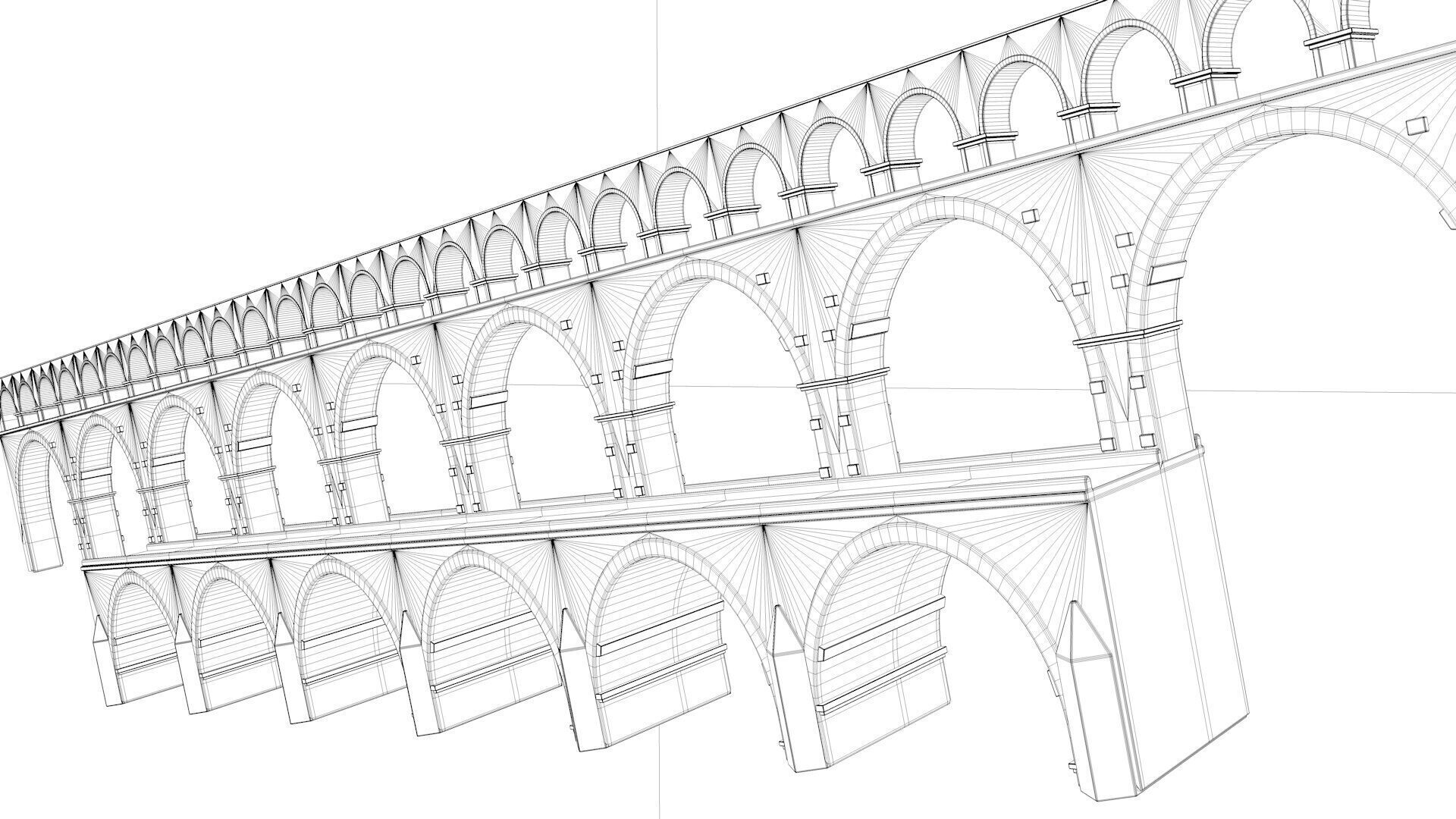 Pont Du Gard Bridge  3D model_7