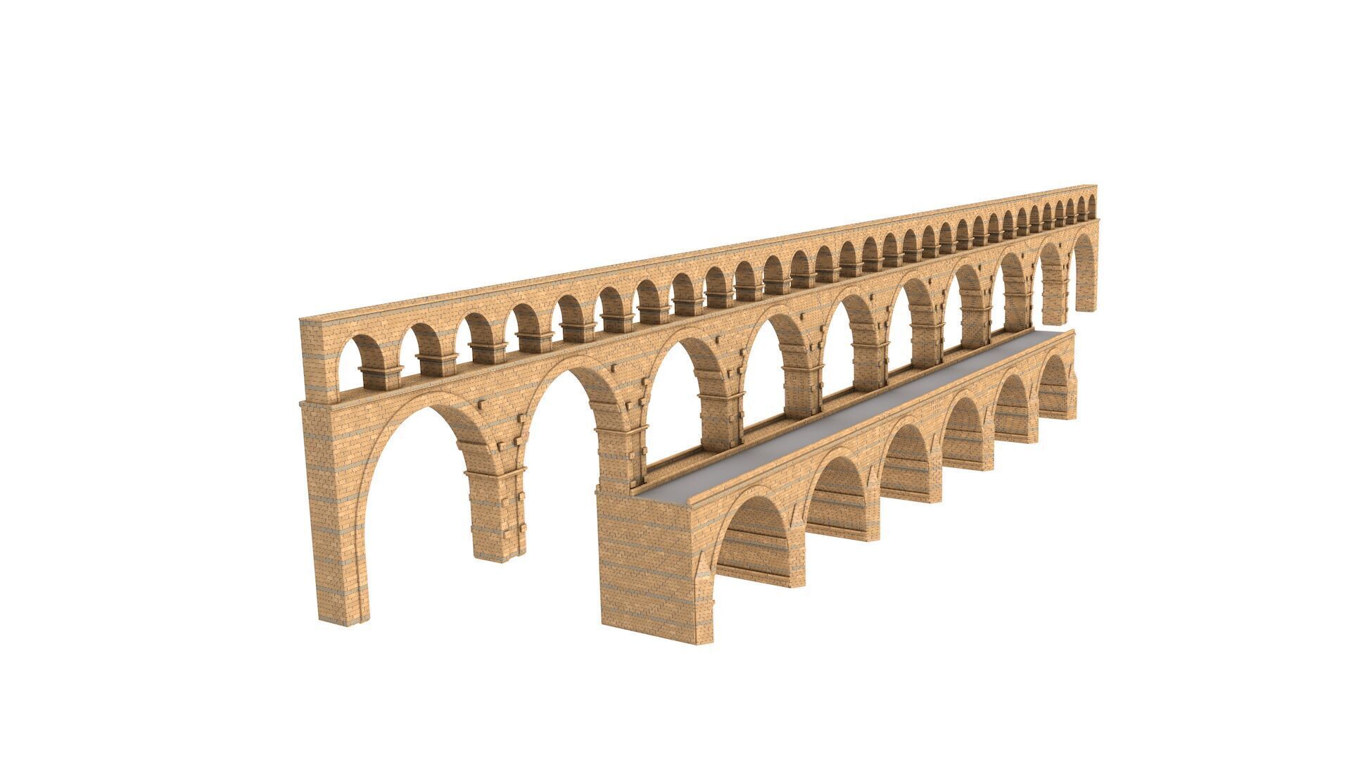 Pont Du Gard Bridge  3D model_2