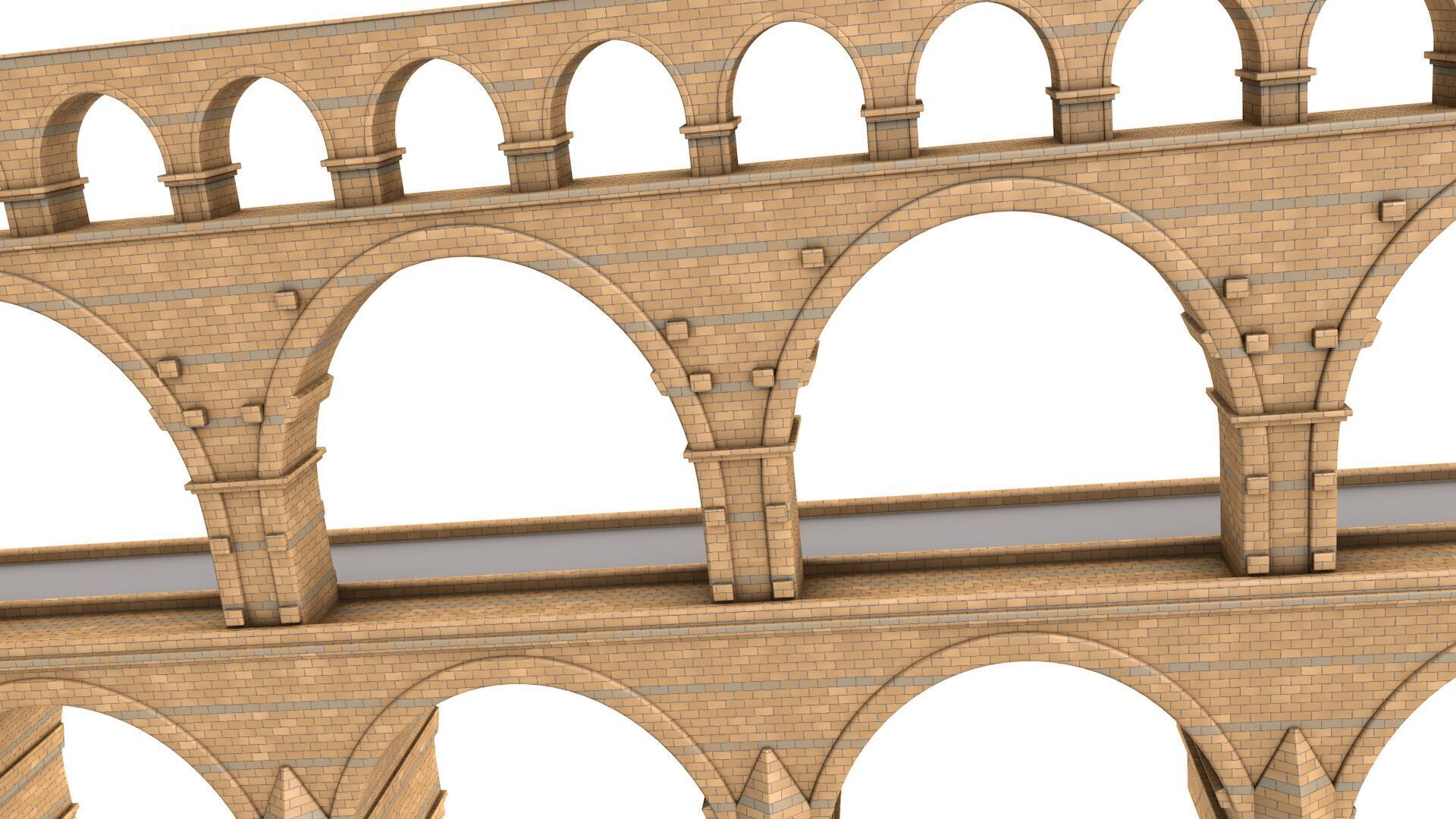 Pont Du Gard Bridge  3D model_4