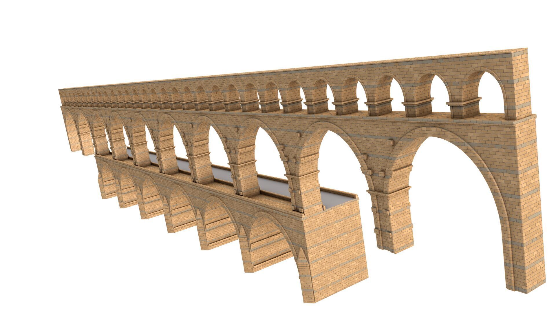Pont Du Gard Bridge  3D model_1