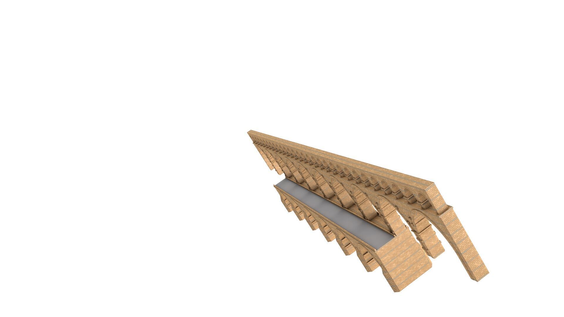 Pont Du Gard Bridge  3D model_3