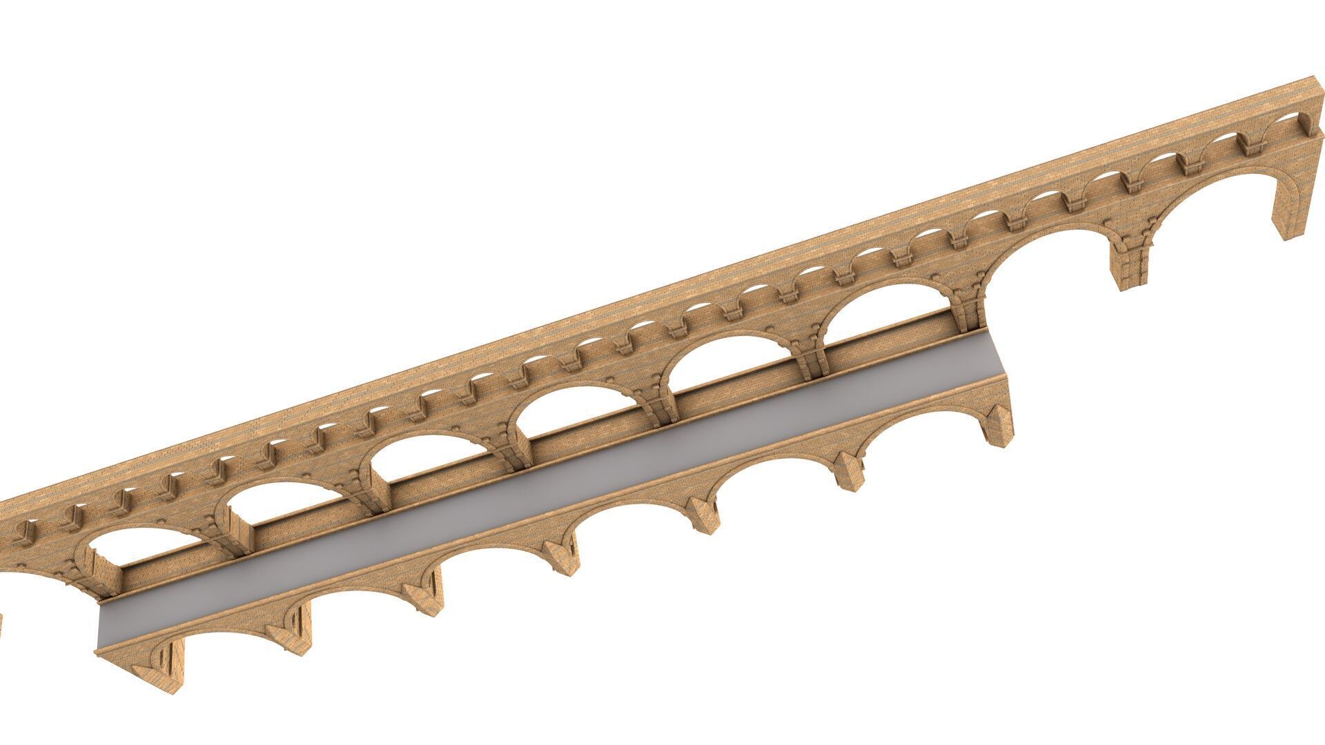 Pont Du Gard Bridge  3D model_6