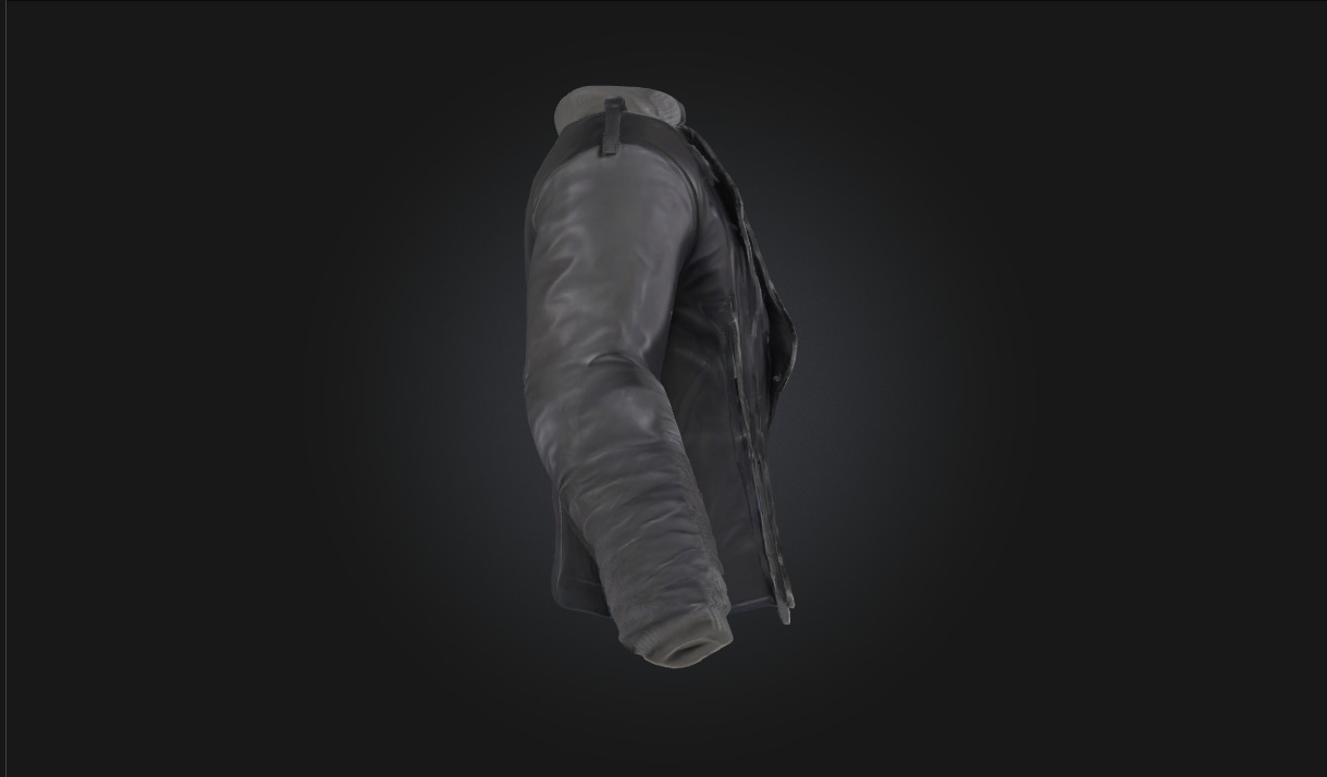 Leather Jacket Display Realistic Apparel Showcase Model 3D model_3