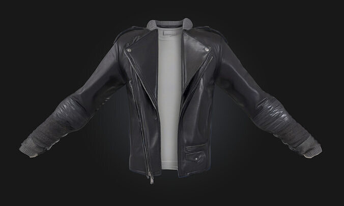 Leather Jacket Display Realistic Apparel Showcase Model  3D model